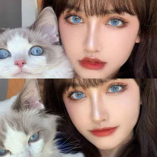 Cat Blue Contact Lenses (Two Pieces) yv31991