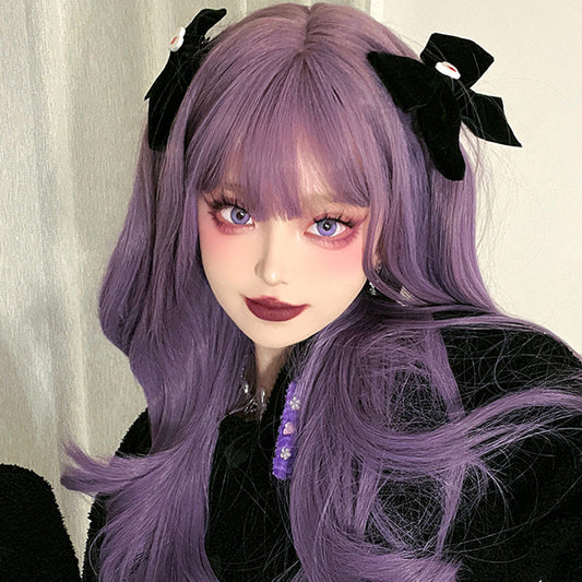 lolita cute purple long curly wig YV47391
