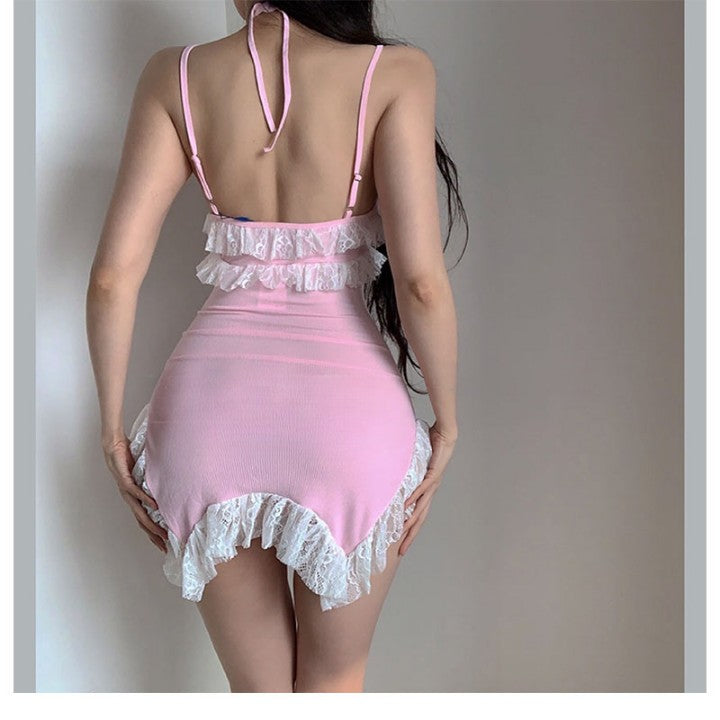 Regular Lace Pink Dress YV50118