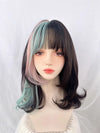 y2k pink green gradient wig yv50418
