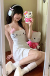 Sweet White Sling Dress  YV50172
