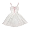 White strappy lace suspender dress YV50018