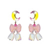 Bow Lily of the Valley Moon Earrings yv50506