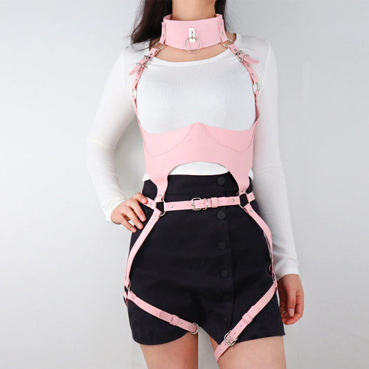 Pink Leather Suit yv31912