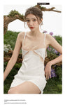 Lace satin suspender nightgown  yv50280