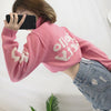 turtleneck pink sweater yv50360