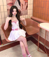 Pink Stitching Bandeau Dress YV50162