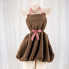 Brown plush bear dress  YV50261