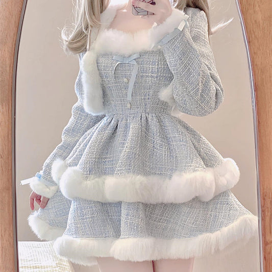 Plush fluffy princess dress + jacket yv31868