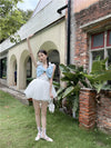 Blue and White Bow Tutu Dress  YV50165