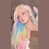 rainbow colored wig yv50422