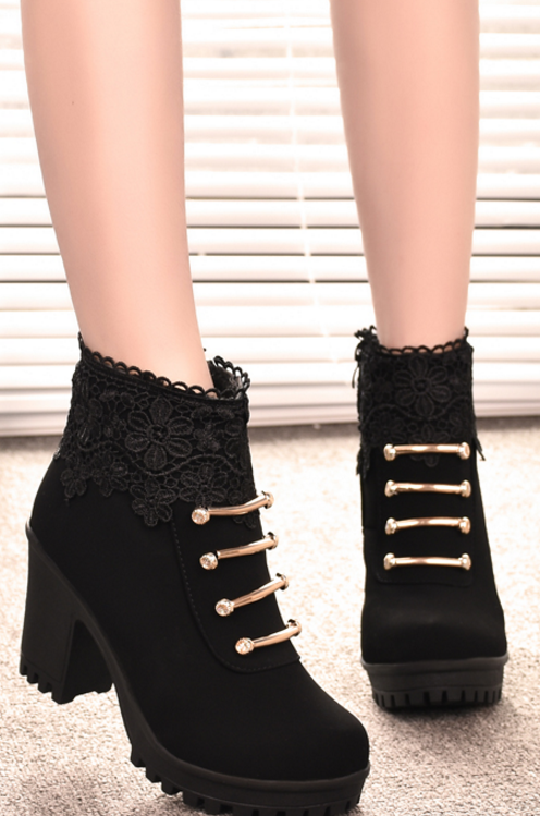 Warm heeled boots hot sale
