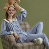 Sweet solid color homewear pajamas yv43284