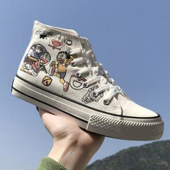 Fashion Hand Painted doodle canvas shoes yv43094