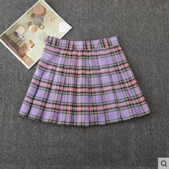 Japanese sweet summer plaid skirt yv43259