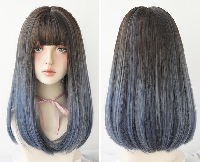 brown black gradient wig yv50868