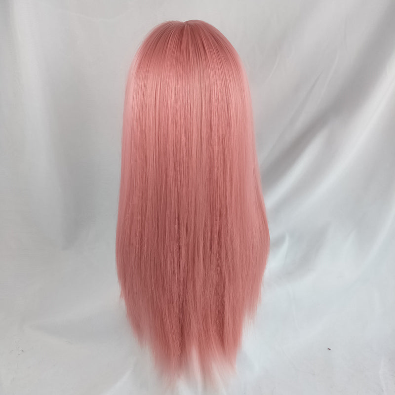 Fashion daily pink straight wig yv43304