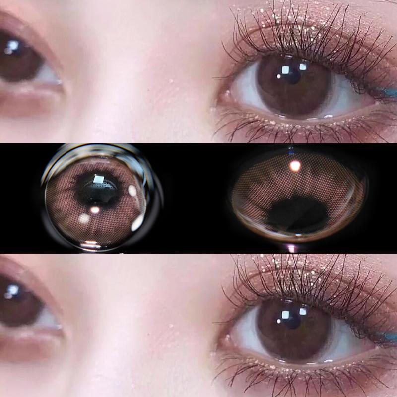 PINK BROWN CONTACT LENS (TWO PIECES)YV24147