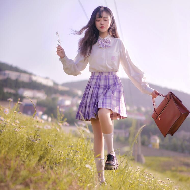 Japanese JK uniform plaid skirt 《skirt onlyã  yv43252