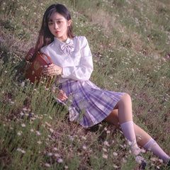 Japanese JK uniform plaid skirt 《skirt onlyã  yv43252