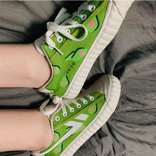 Matcha green avocado canvas shoes yv42145