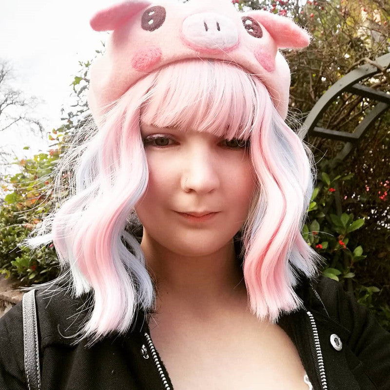 Cute pink piggy beret yv43387