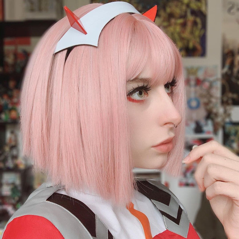Review for Lolita black pink wig yv42343