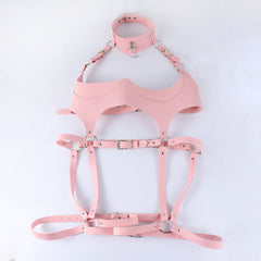 PINK LEATHER SUIT YV47255