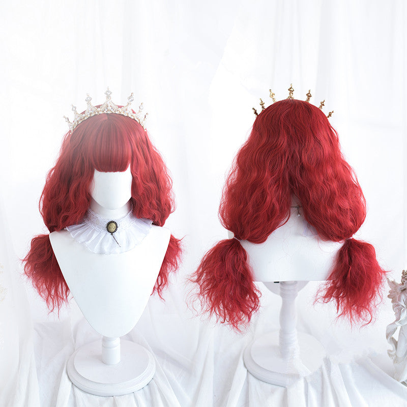 lolita red long straight wig yv47104