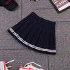 College style uniform striped skirt yv43257