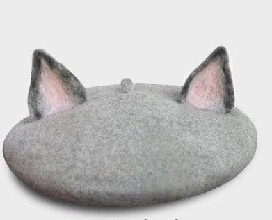 Cute handmade woolen rabbit girl ear cap YV16034