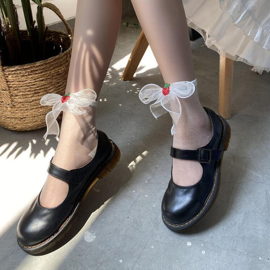 Japanese style lolita strawberry socks yv43091