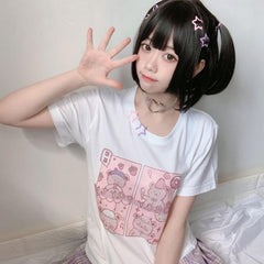 Japanese cute style girl T-shirt yv43209