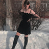 REVIEW FOR Black velvet dress YV43624