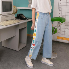 Fashion cartoon print casual pants yv43224