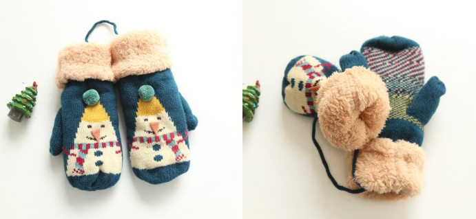 Cutekawaii christmas winter  knitting gloves yv5132