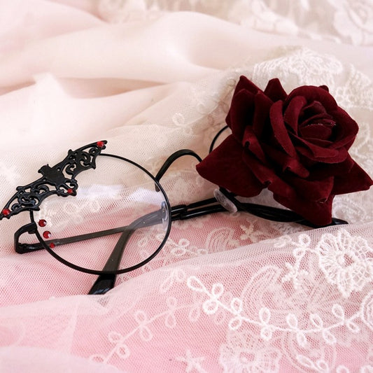 Vintage dark rose lolita glasses yv43386