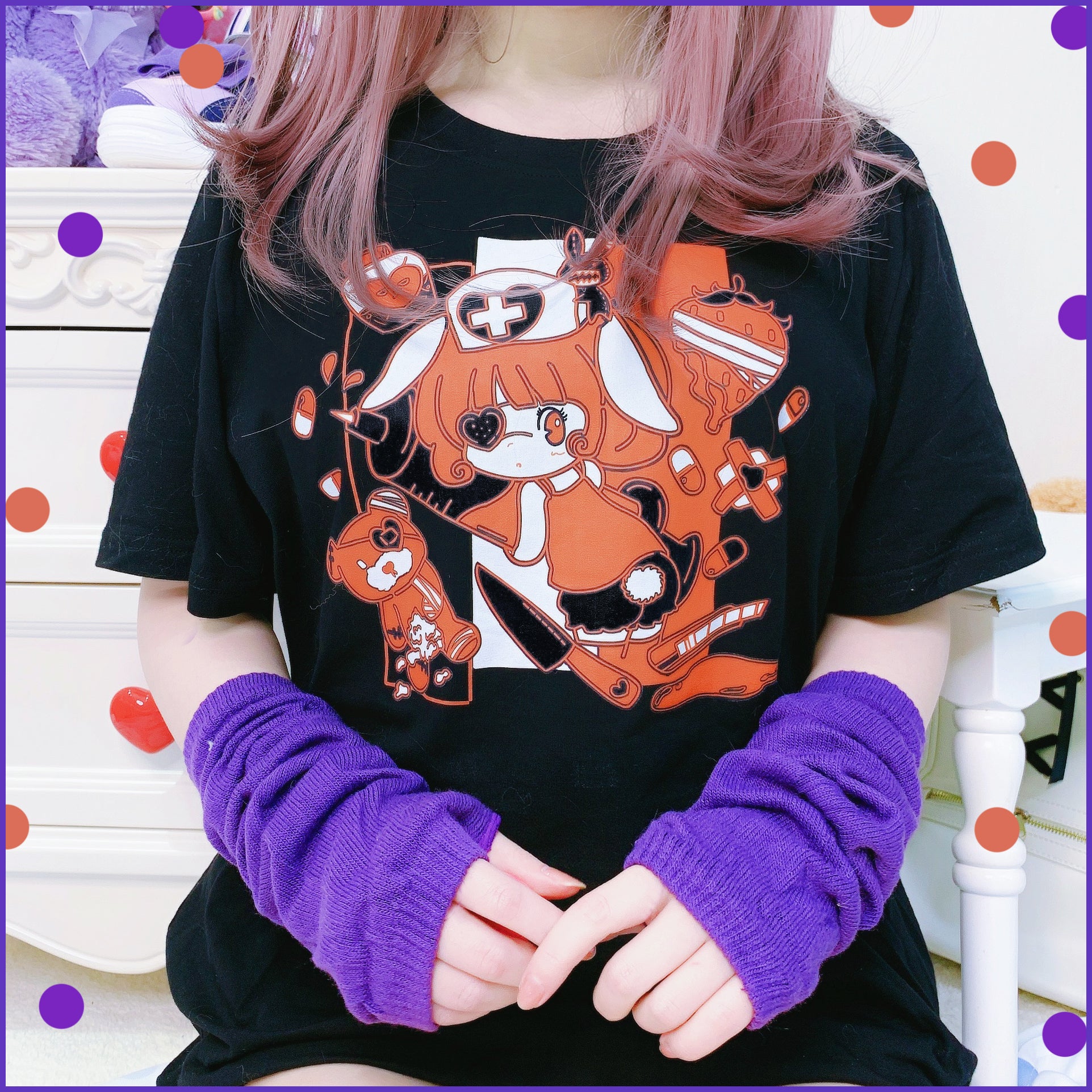 Fashion casual anime print T-shirt YV43053