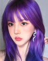 Harajuku purple long wig yv43412