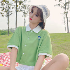 Japanese fashion polo shirt yv43246