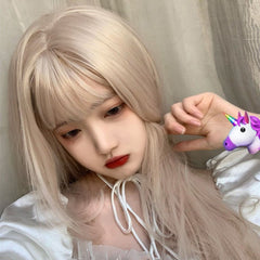 Fashion long straight hair blonde wig YV43346