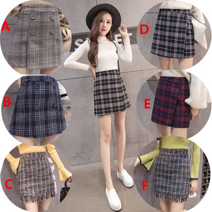 Cute  Plaid High waist  Skirt YV2047