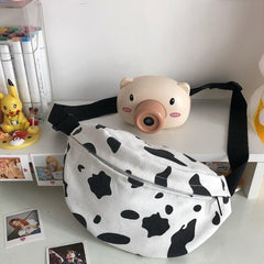 Harajuku style cow canvas bag yv43164