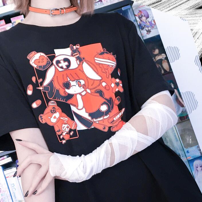 Fashion casual anime print T-shirt YV43053