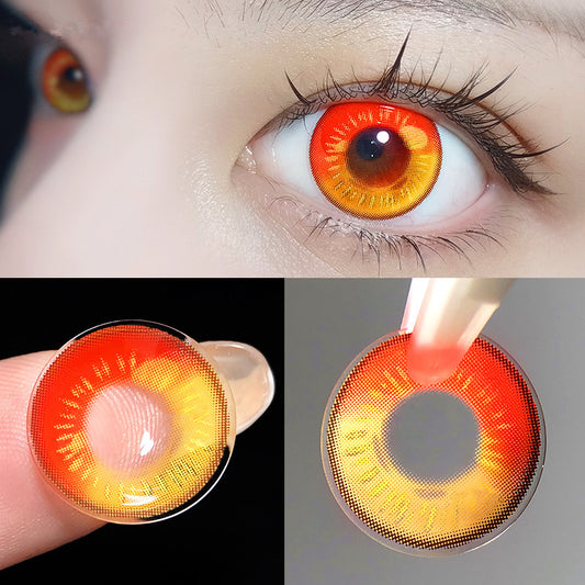 cosplay red-brown contact lenses (5 pieces) yv31297