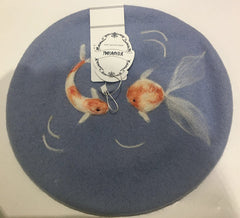 Auspicious Koi and goldfish art berets YV2408