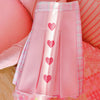 Lovely love pink pleated skirt YV43617