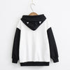 Cute cat color matching hooded sweater YV43669