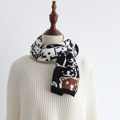 Cute cartoon knitted scarf YV43685