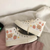 College style cute graffiti canvas shoes yv43213